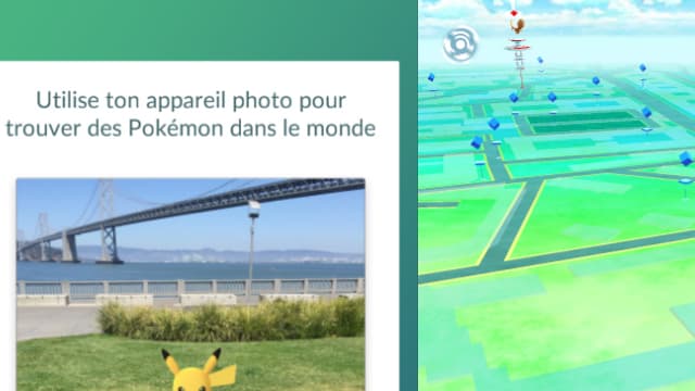 Captures d'écran dans Pokémon Go.