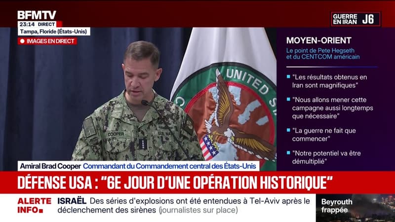 Conflit au Moyen-Orient: le commandant du Commandement central américain assure que "30 navires iraniens ont été détruits en six jours"