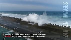 Les images impressionnantes de l'arrivée du typhon Maria à Taïwan