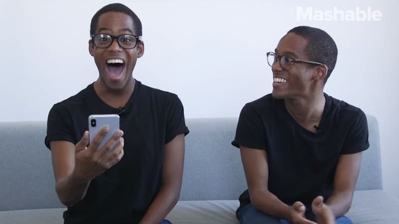 Deux des quatre jumeaux qui se sont livrés au test de Mashable