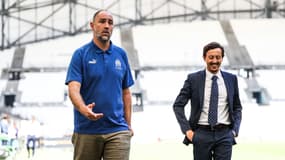 Igor Tudor et Pablo Longoria au stade Vélodrome.