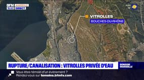 Vitrolles: une rupture de canalisation prive d'eau une majorité de la vill