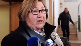 Yvette Jobard, la veuve du marin disparu, lors du procès le 15 novembre 2012 à Brest.