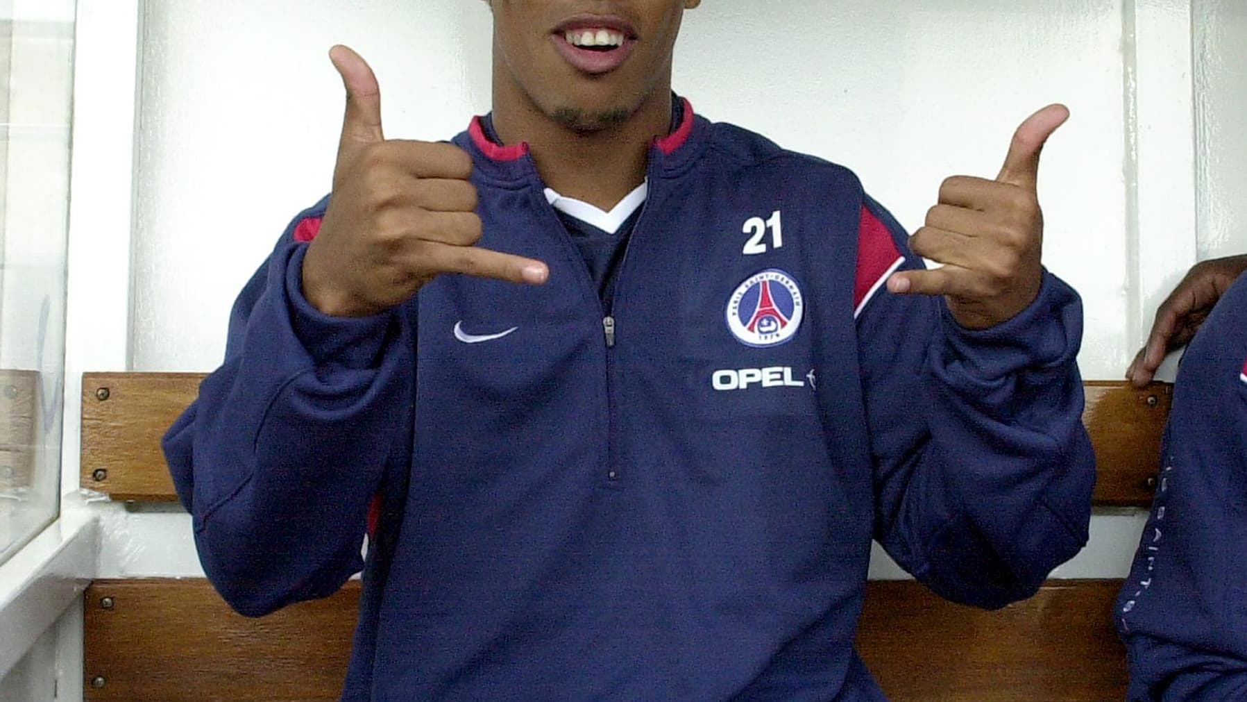 Ronaldinho à son arrivée au PSG.
