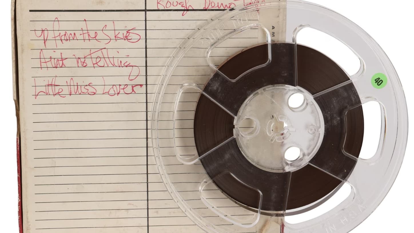 La bande de démo de Jimi Hendrix mise aux enchères par Propstore. 