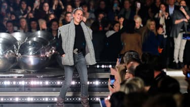 Isabel Marant en février 2020 à l'issue d'un défilé à Paris