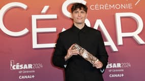 L'acteur Raphaël Quenard à Paris le 23 février 2024