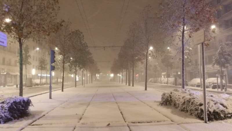 Grenoble sous la neige ce dimanche