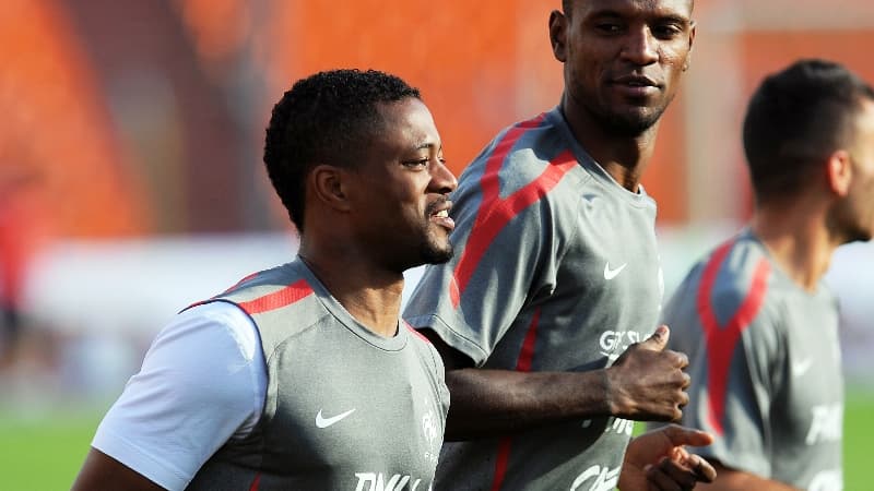 Eric Abidal et Patrice Evra