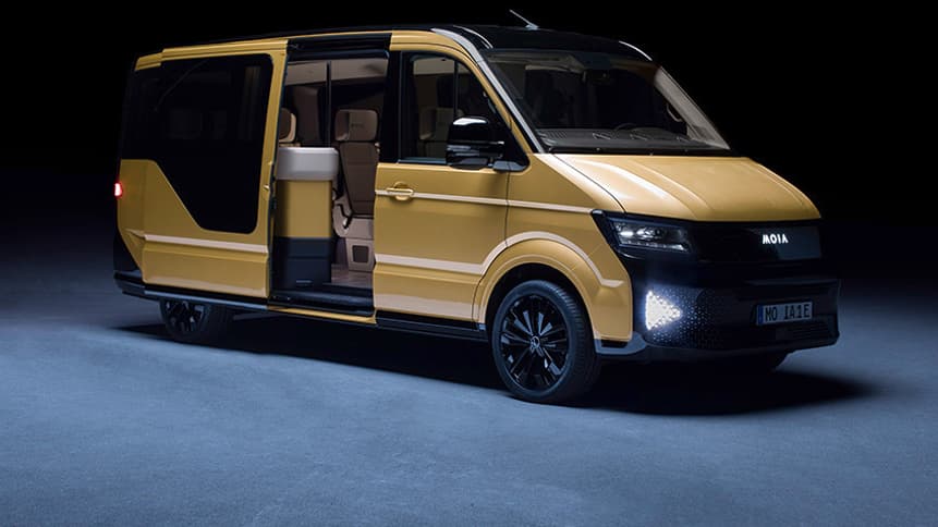 Le minibus électriques Moïa dispose d'une autonomie de 300 kilomètres. Le minibus électriques Moïa dispose d'une autonomie de 300 kilomètres.