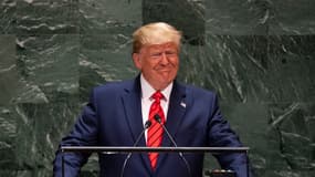 Donald Trump à la tribune de l'Assemblée générale des Nations unies, le 24 septembre 2019.