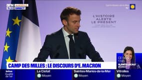 "La France doit être la nation de l'humanisme": Emmanuel Macron s'exprime depuis le Camp des Milles