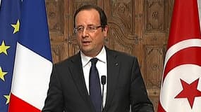 Le président François Hollande à Tunis, vendredi.