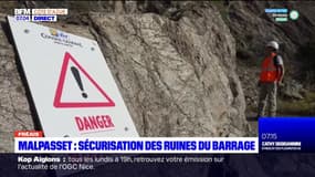 Fréjus: les ruines du barrage de Malpasset en cours de sécurisation