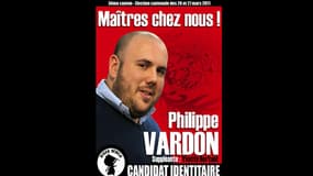 Une affiche électorale de Philippe Vardon à Nice