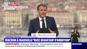 Emmanuel Macron à Marseille: "L'urgence est sécuritaire, sociale et sanitaire"