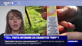 Cigarettes électroniques "puff": "Un marketing complètement édulcoré (...) qui vise clairement le jeune consommateur" pour Marion Catelin (Alliance contre le tabac)