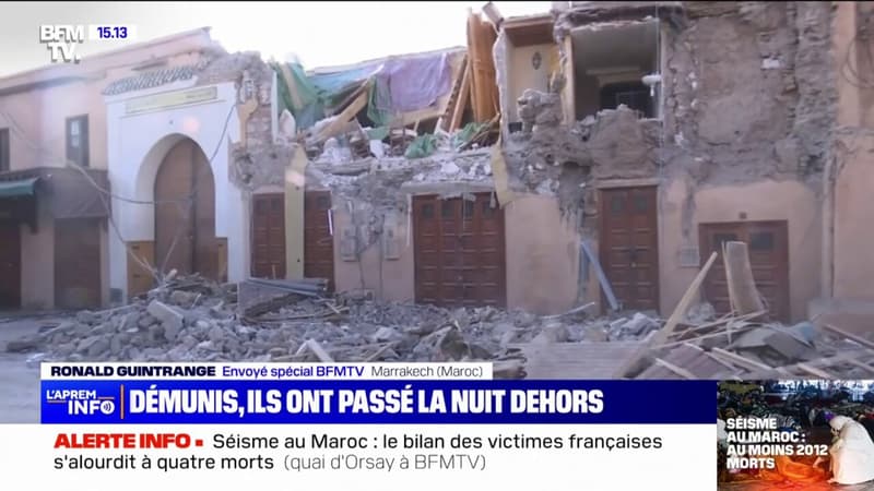 Séisme au Maroc: démunis et par crainte de répliques sismiques, ces habitants ont passé la nuit dehors