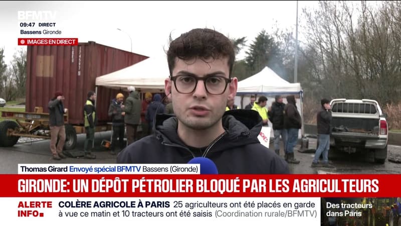 Un dépôt pétrolier bloqué par les agriculteurs près de Bordeaux