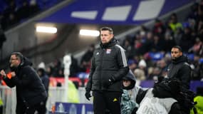 Pierre Sage lors de Lyon-Lens (0-3, L1), le 3 mars 2024