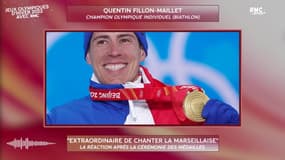 JO 2022 : Marseillaise et félicitations de Macron... Fillon-Maillet encore sur son nuage après son titre olympique