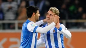 Carlos Vela et Antoine Griezmann avec la Real Sociedad en 2014