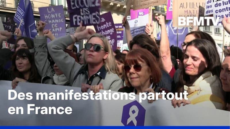 Droits des femmes: Gisèle Pelicot et sa fille Caroline Darian à l'avant du cortège parisien