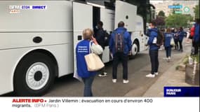 Paris: près de 400 migrants évacués du jardin Villemin