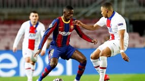 Ousmane Dembélé face à Kylian Mbappé au match aller