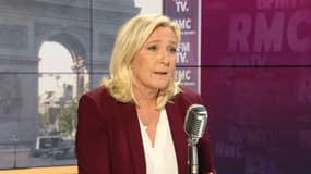 Marine Le Pen, invitée de BFMTV-RMC jeudi 14 mai 2020.