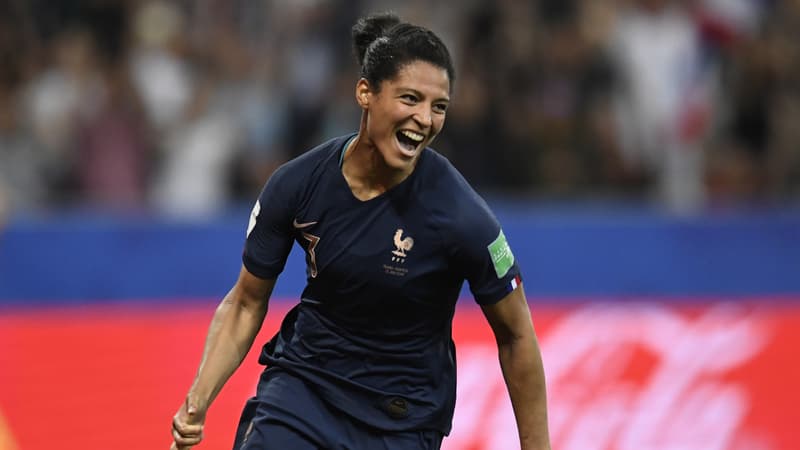 Valérie Gauvin lors de France-Norvège, à Nice le 12 juin 2019
