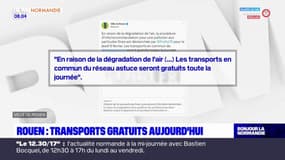 Les transports en commun gratuits à Rouen ce jeudi en raison d'un épisode de pollution