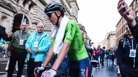 Tadej Pogacar aux Mondiaux de cyclisme sur route, le 6 août 2023 à Glasgow