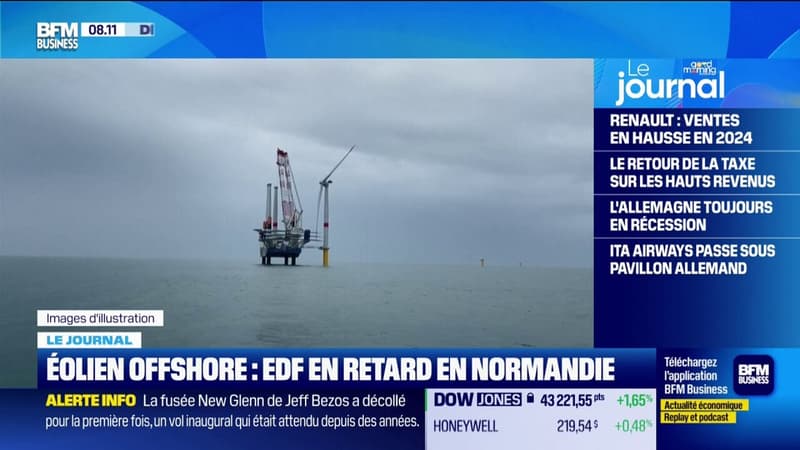 Éolien offshore : EDF en retard en Normandie