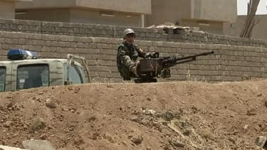 Au checkpoint de Mossoul, la deuxième ville d'Irak, ce week-end.