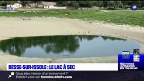 Sécheresse dans le Var: le lac de Besse-sur-Issole à son niveau le plus bas