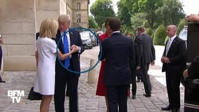 Brigitte Macron a aussi eu droit à une poignée de main franche avec Donald Trump