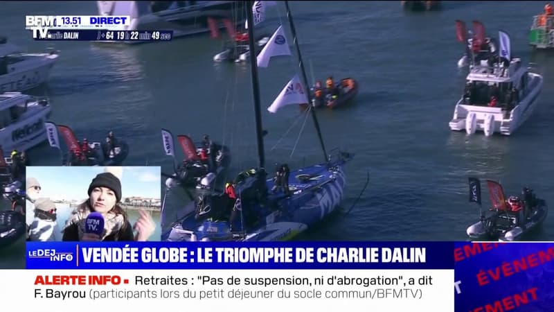 Vendée Globe: la foule s'accumule en attendant l'arrivée de Charlie Dalin