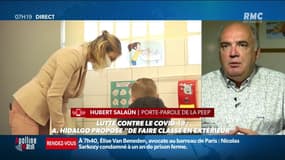Pour lutter contre le Covid-19, Anne Hidalgo propose « de faire classe en extérieur »: Sur RMC, Hubert Salaün, porte-parole de la Peep se dit "favorable" à cette initiative