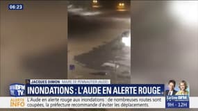 Aude en alerte rouge: "On demande aux gens d'évacuer les voitures et de ne pas sortir de chez eux"