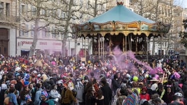 Vue du carnaval à Marseille.