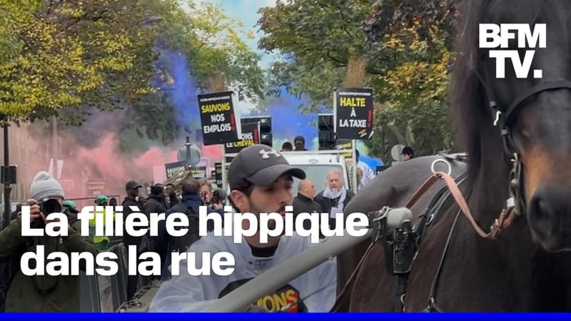 La filière hippique a manifesté à Paris contre une hausse des taxes