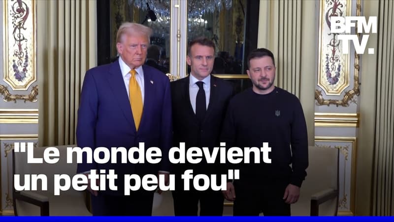 Les images de la réunion entre Donald Trump et Volodymyr Zelensky, autour d'Emmanuel Macron