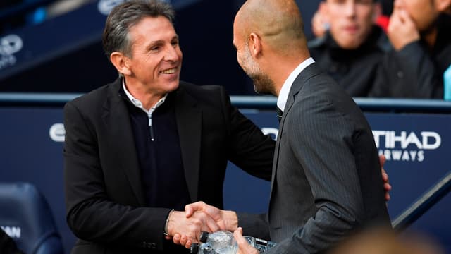 Claude Puel et Pep Guardiola