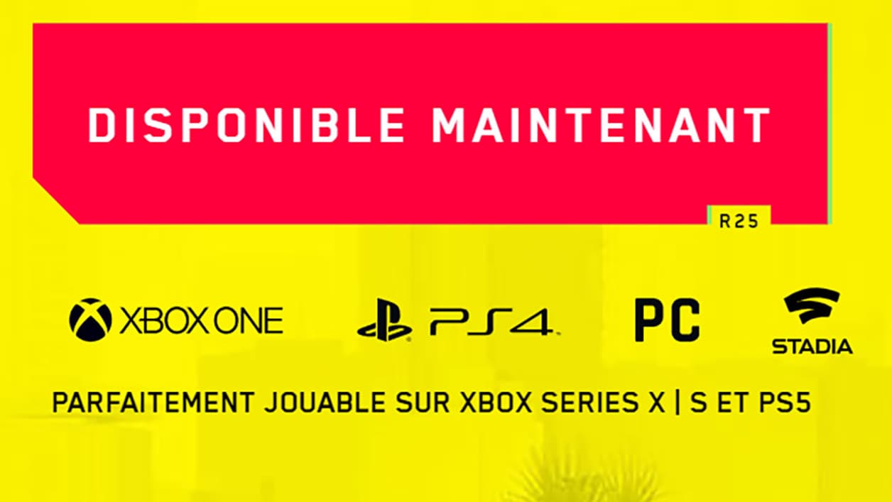 Mise en garde sur le site officiel de Cyberpunk 2077