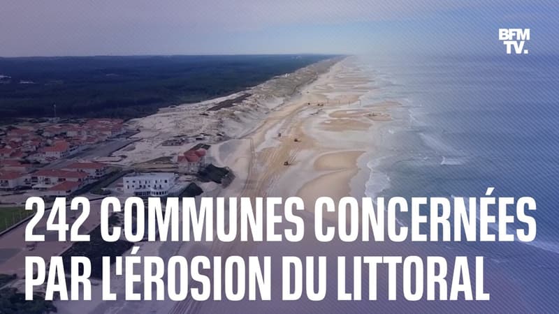 242 communes sont concernées par l'érosion du littoral soit 100 de plus en un an