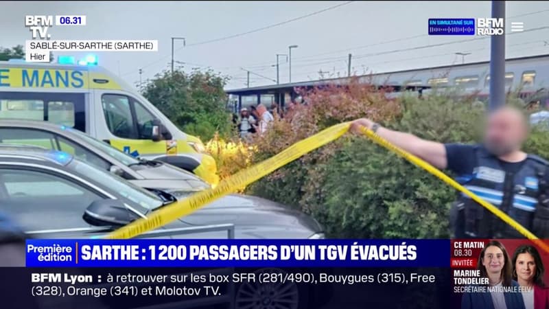 Paris-Nantes: 1200 passagers d'un TGV évacués à Sablé-sur-Sarthe à cause d'une mystérieuse odeur à bord