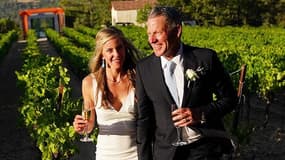 Lance Armstrong et sa femme 