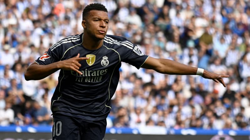 Kylian Mbappé lors de Real Sociedad-Real Madrid le 13 septembre 2025