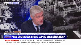 Pour Laurent Wauquiez, sa candidature à la présidence LR "n'est pas une guerre", ni "un match" contre Bruno Retailleau
